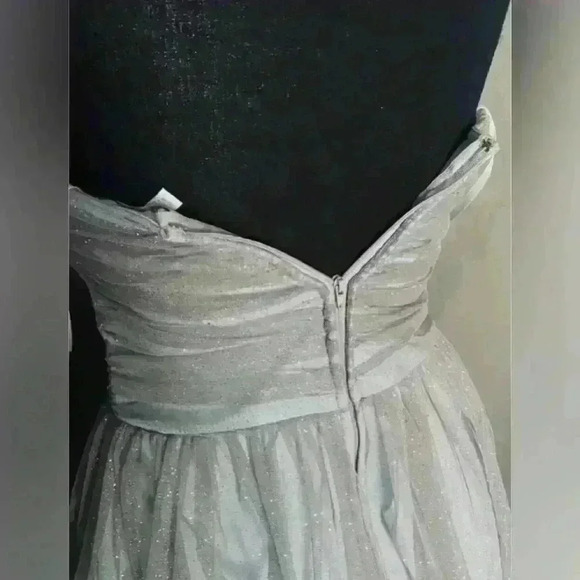 Delia’s Y2K Formal Dress - Ice Blue Sparkle - sz 3 - 4 small - Picture 5 of 8